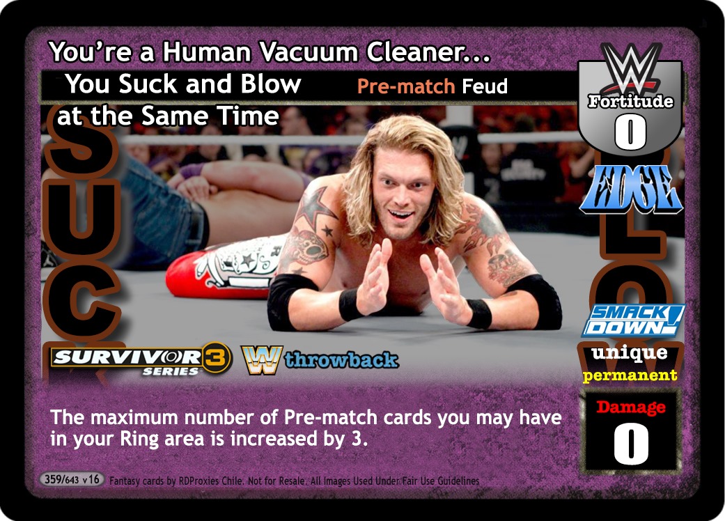 You're a Human Vacuum Cleaner ... You Suck and Blow at the Same Time (TB)